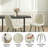 Modern Industrial 5-piece Dining Set, 59" Rectangular Table&4 Upholstered Chairs-895496271