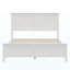 Lit plateforme moderne en bois massif blanc moderne avec support de lattes en bois robuste, aucun sommier tapissier requis-667460250