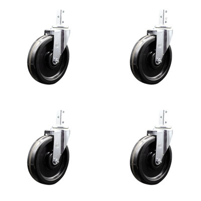 Swivel Square Stem Caster Set Service Caster