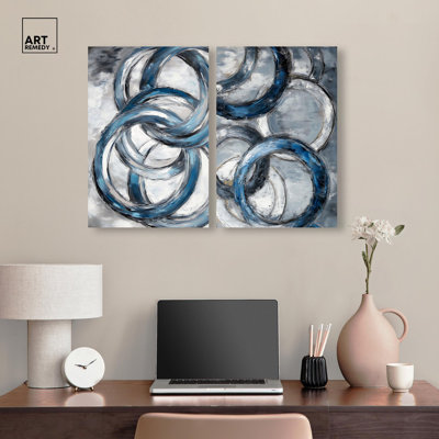«Iridescent Orbit Duo», impression sur toile par Art Remedy, tendue sur châssis, 16 x 24