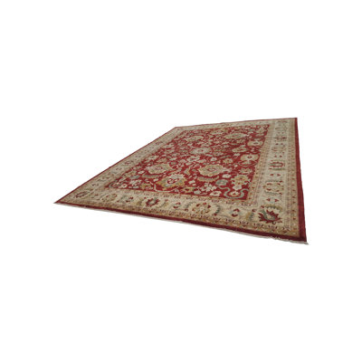 Ziegler Hand Knotted Red /Ivory 13x16 Oversize Rug