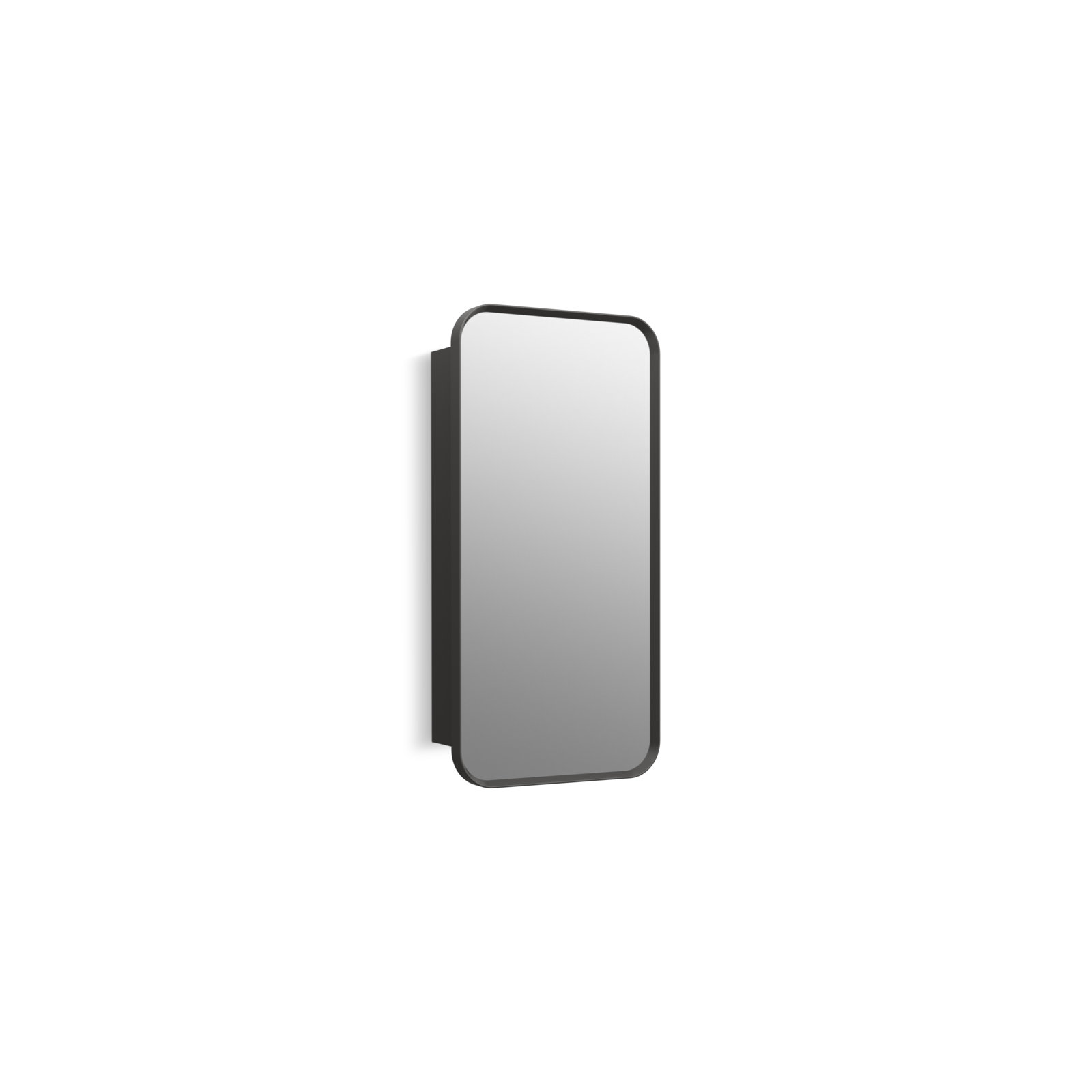 Verdera Surface Mount or Recessed Rectangular Framed Medicine Cabinet, 30" H x 12" W x 4.18" D, Matte Black