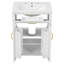 24"Bathroom Vanity Combo with Ceramic sink, Luxurious Space-Saving Vanity - W24"*D18"*H34"inch, 2 Soft-Close Doors