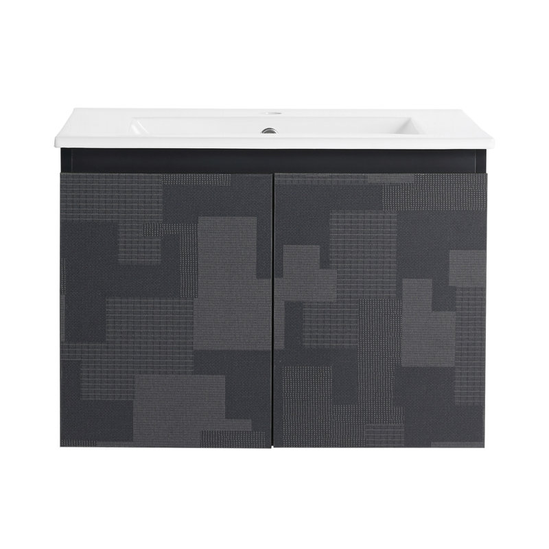 Meuble-lavabo mural 24 po avec lavabo en céramique