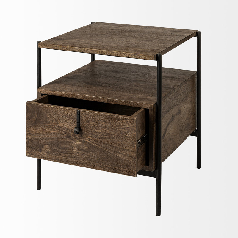 Table de bout à 1 tiroir avec rangement Wytse