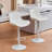 Lougene Swivel Adjustable Height Faux Leather Modern Bar Stools Upholstered Counter Stool-684021630
