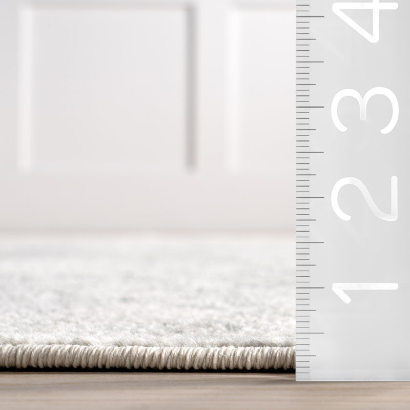 Almirka Medallion Runner Rug for Living Room Bedroom Dining Room Entryway Hallway Kitchen, Ivory/Grey, Runner 2'6" x 14'