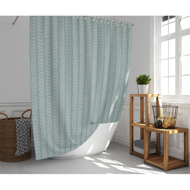 Akeem Striped Shower Curtain, 83" H x 70" W