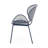 Chair In Navy, Iron Craftsmanship, 34.47 In. High, 24.53 Wide, 25.9 Deep Navy Iron, Relaxing Design, 34 Height, 24.8 Width, 25.5 Depth