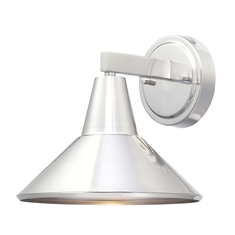 Bay Crest Wall Light, 8.25" H x 8.25" W x 9.5" D, Brushed Aluminum