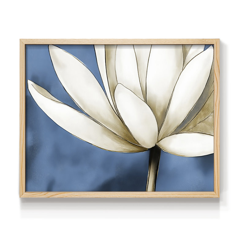 Série florale-XXVII - reproduction encadrée - réarmable, H 8 po x l 10 po, Naturel