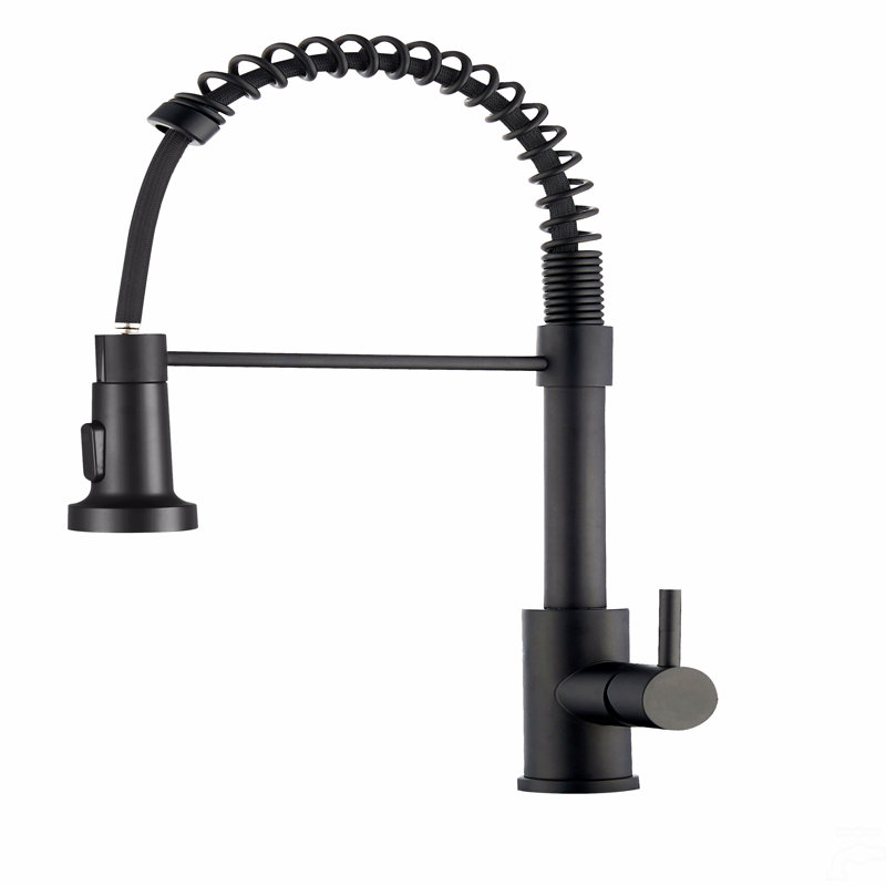 Kitchen Faucet With Pull Down Sprayer Industrial 1 Handle 1 Hole Or 3 Hole Faucet For Farmhouse Camper Laundry Utility Rv Wet Bar Sinks
