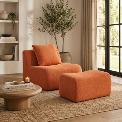 Teddy Fabric Boneless Sofa