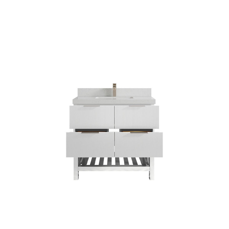 Catalina 36'' Single Bathroom Vanity with Quartz Top