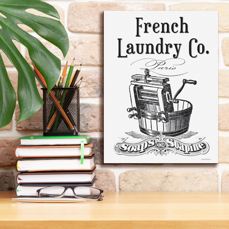 Epic Graffiti «French Laundry Co.»  sur toile par 12 "x 16"