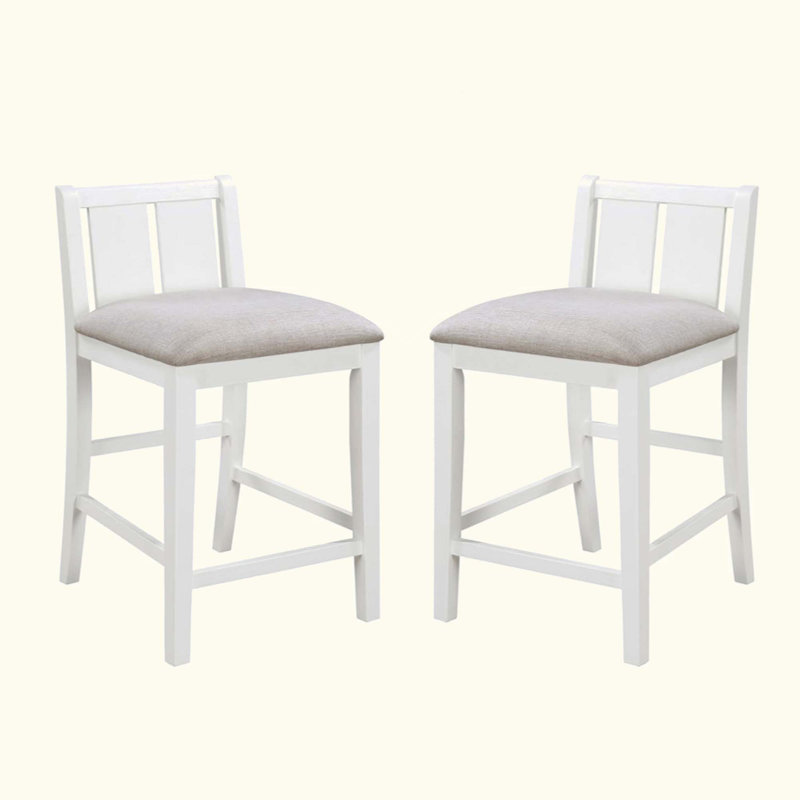 Ensemble de deux chaises à hauteur de comptoir avec sièges rembourrés, offrant confort et élégance pour la cuisine et la salle à manger