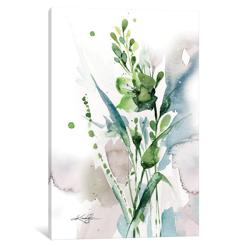 «Green Bliss I» par Kathy Morton Stanion - impression sur toile tendue, H 40 po x l 26 po x 1,5 po