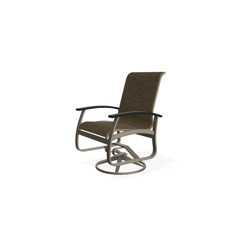 Belle Isle Outdoor Dining Armchair, Beacon Taupe Sunbrella®, Black P70, Textured Graphite