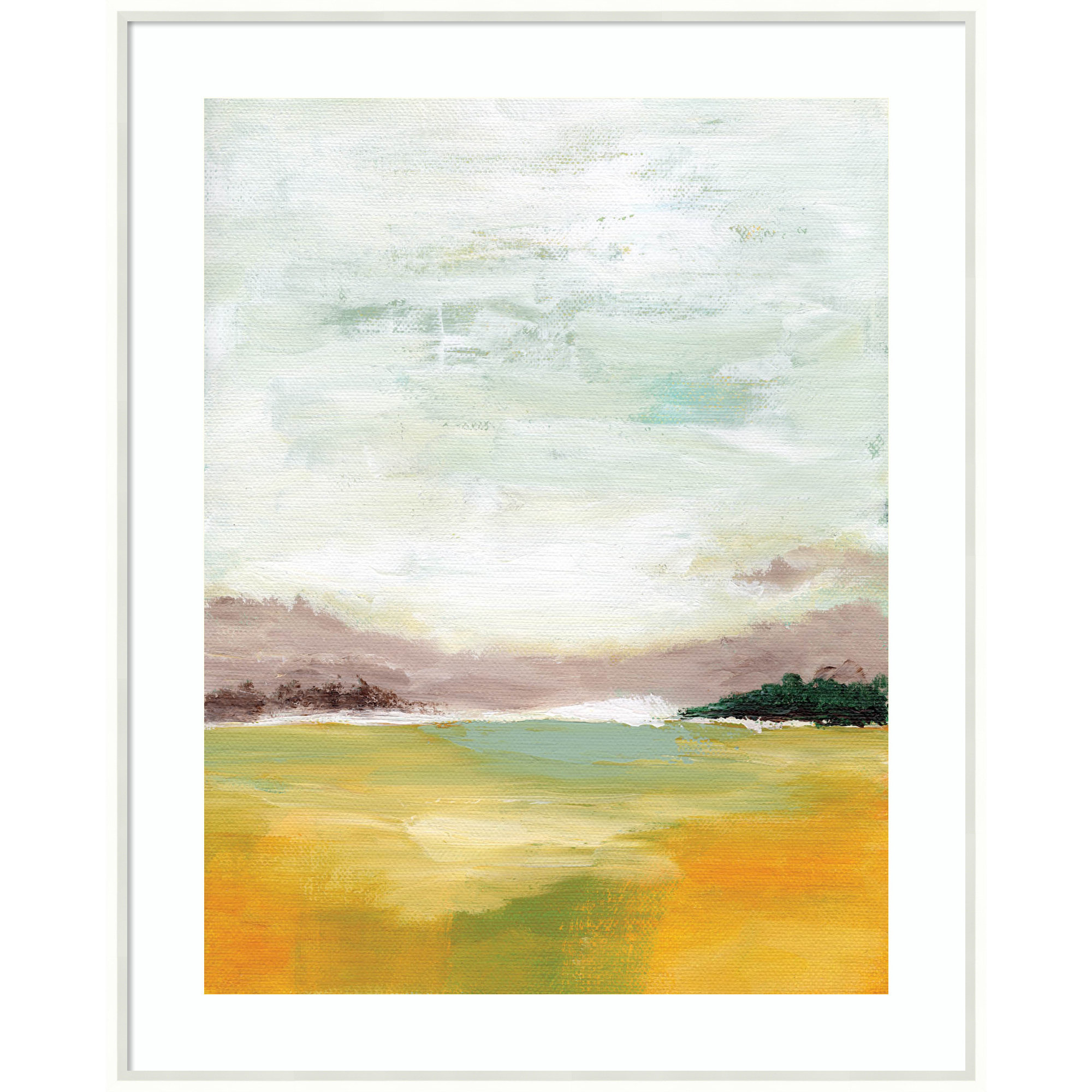 Canary Forest by Jariwala Nikita, White Framed, 33" W x 41" H x 2" D