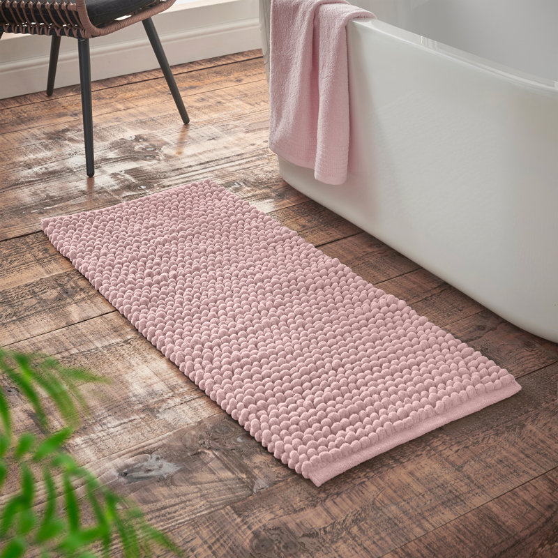 Aspen Bobble Bath Runner, Pink
