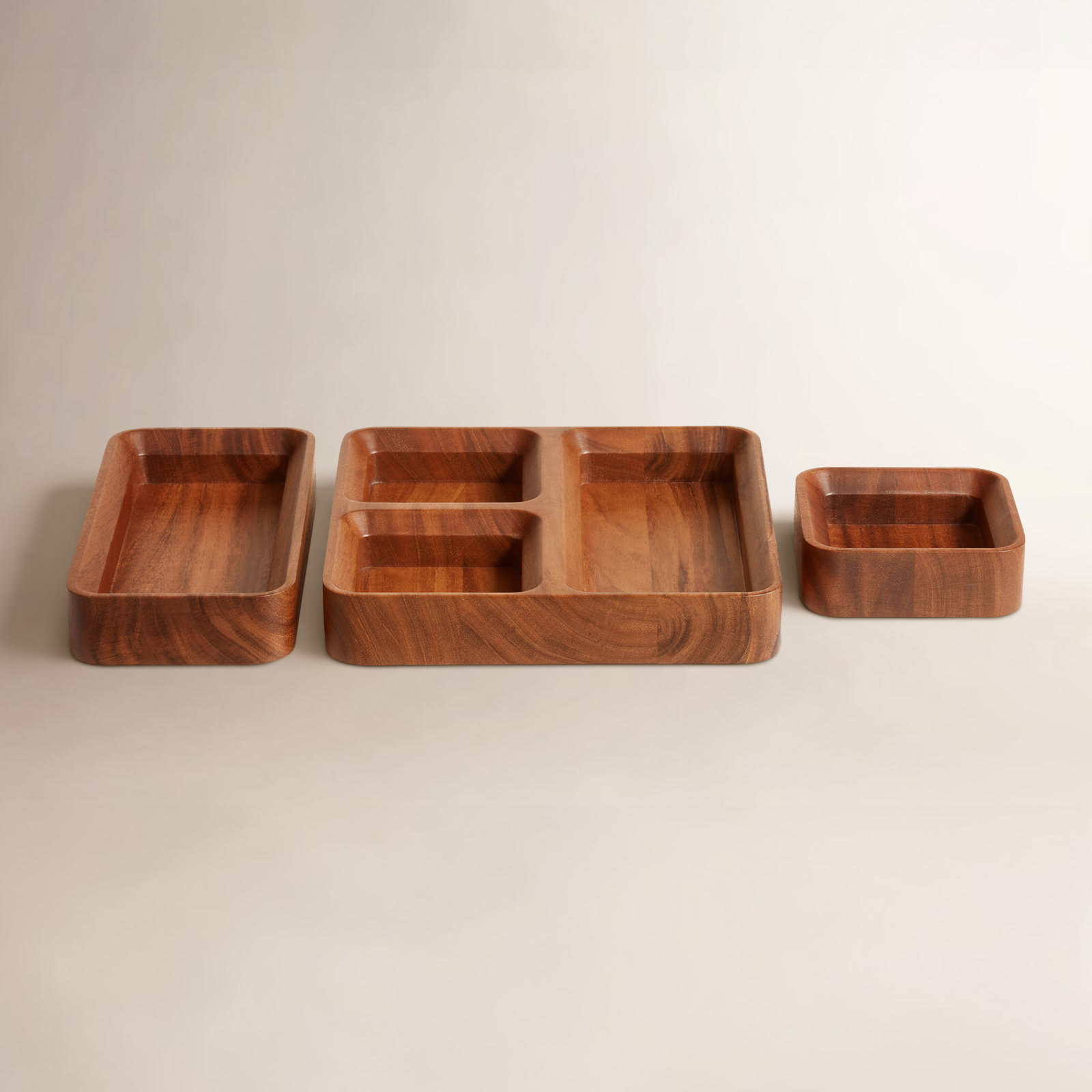 Square One Wood Desk Organizer, Acacia