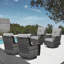 Ensemble de chaises berçantes pivotantes avec coussins Bonia (ensemble de 4)-758648969