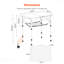 Table de camping pliante portative en aluminium 2 pi