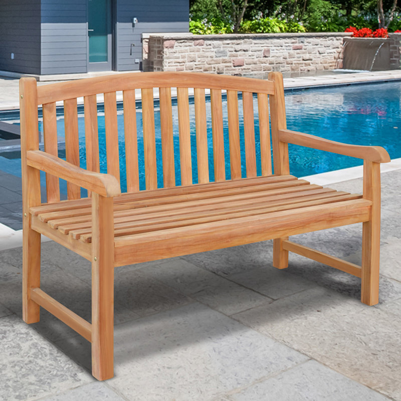 Banc de jardin d’extérieur terrace teck Lydia