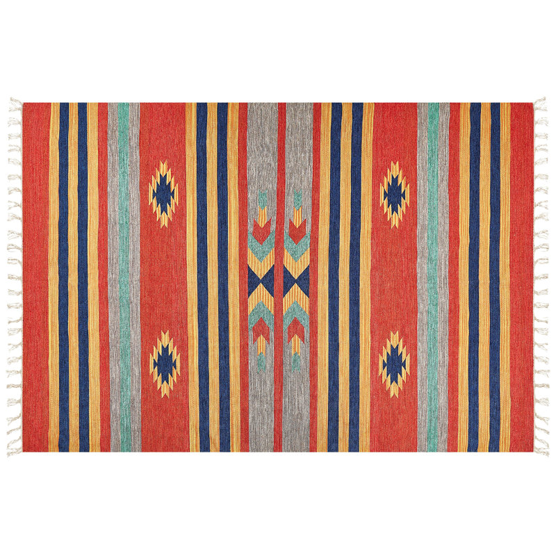 Cyprian Southwestern Cotton Hand Woven Area Rug, Rectangle 200 x 300cm