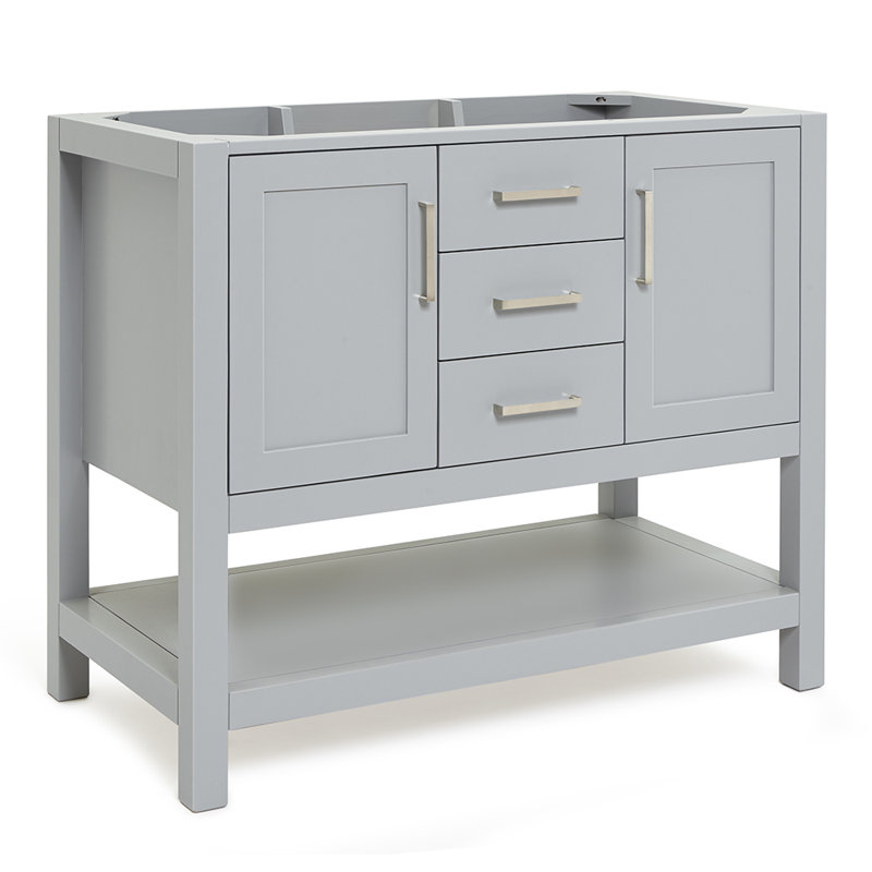 Base de meuble-lavabo simple 42 po Abdullah, Gris