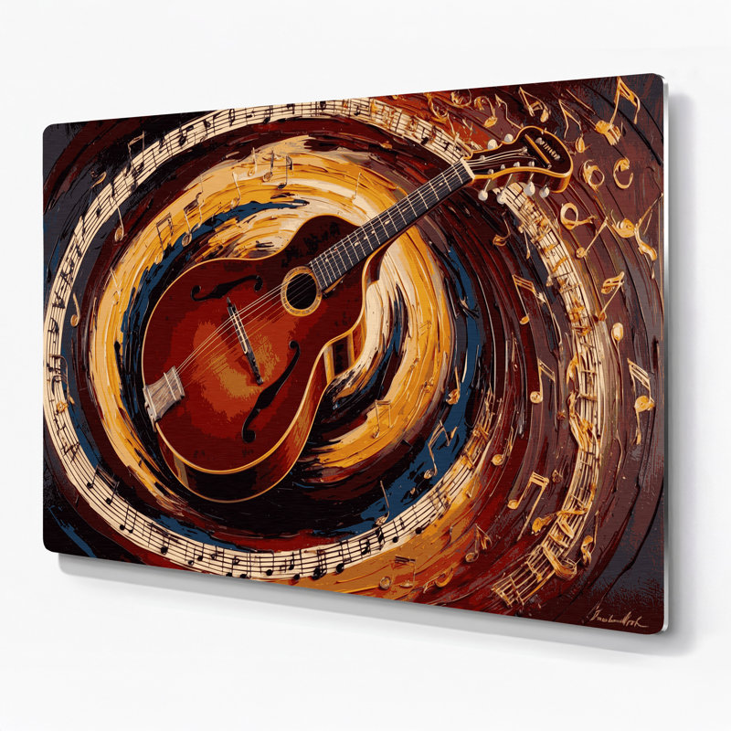 Art musical mural mandoline musicale, H 8 po x l 10 po