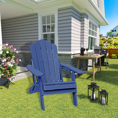 Chaise Adirondack réglable avec porte-gobelet, chaise toutes saisons pour terrasse