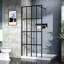 Porte de douche noire 34 po x 72 po, verre trempé, assemblage simple, panneau 34 po x 72 po, finition, installation difficile requise