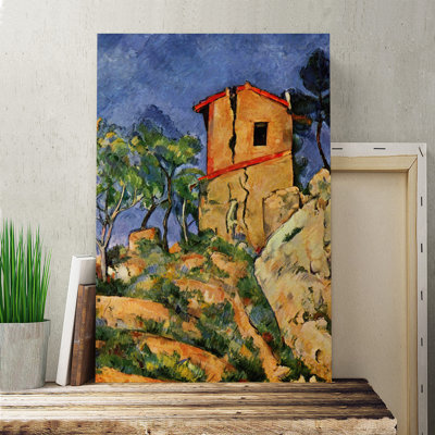 The House with Cracked Walls by Paul Cézanne - Wrapped Canvas