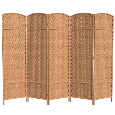 71" Tall Diamond Weave Fiber 6 Panel Room Divider