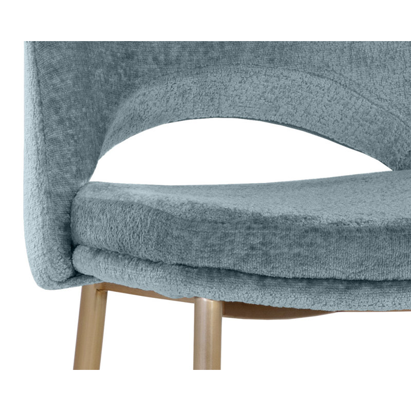 Upholstered Stool, Blue