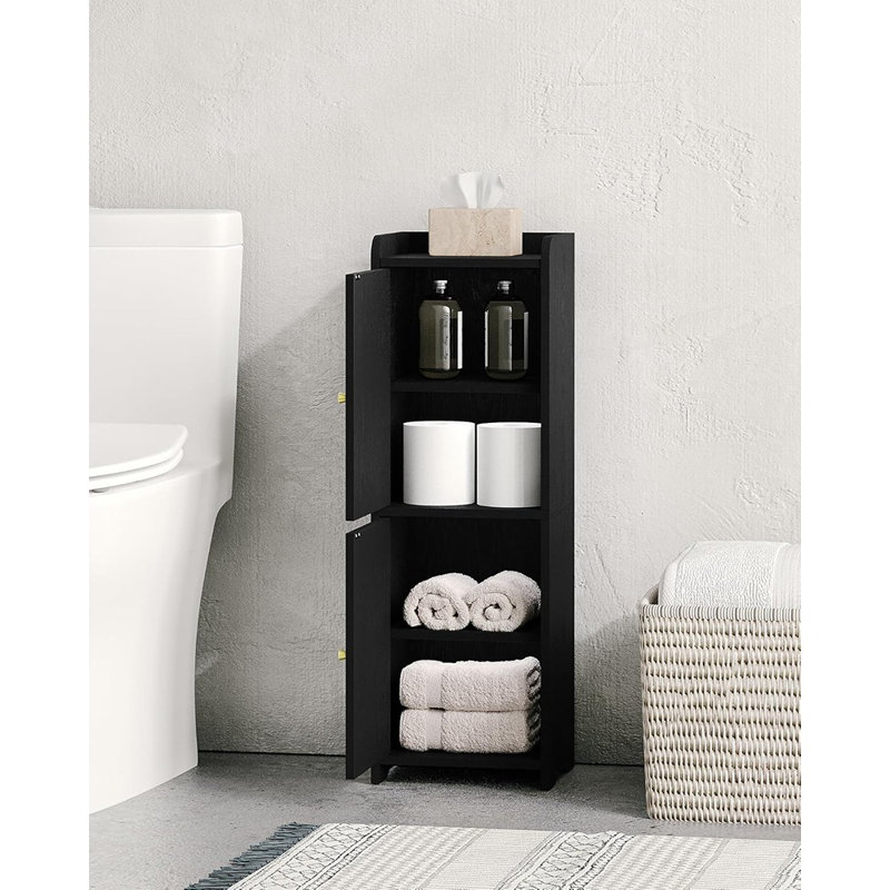 Armoire de rangement de salle de bain, armoire de coin avec 2 portes et ...