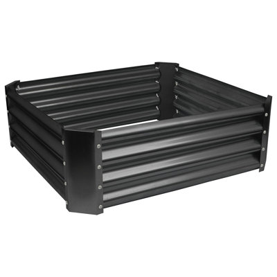 Harbour Housewares Square Galvanised Steel Raised Garden Bed