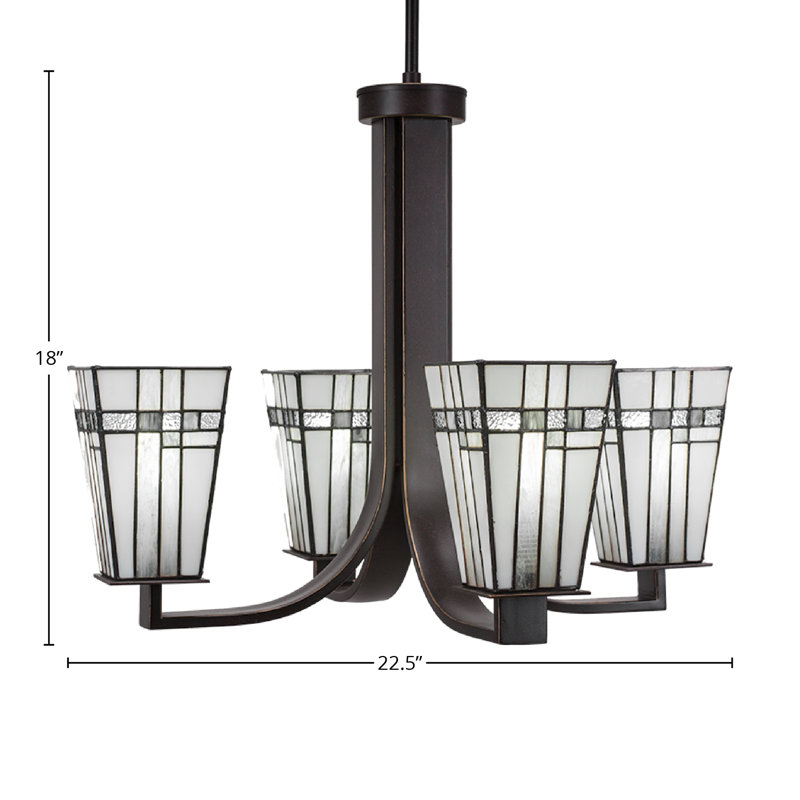 Lustre suspendu 4 lumières Eurig, Granit foncé