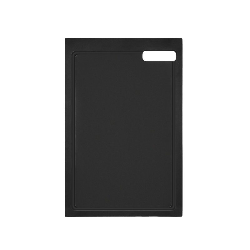 16 7/8" Black Wood Fiber Workstation Cutting Board