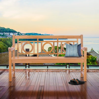 Solid Wood Teak Outdoor Bench