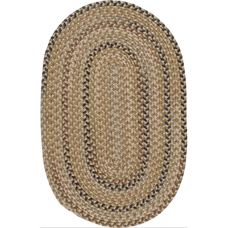 August Grove® Akieba Handmade Hand Braided Polypropylene, Wool Green