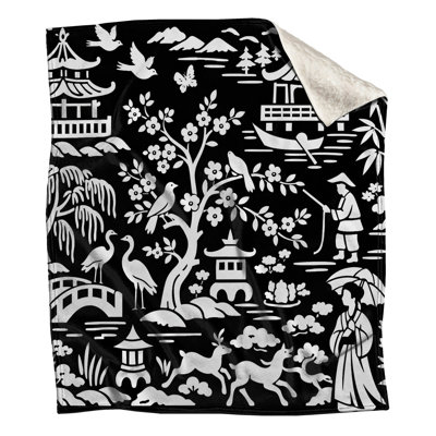 Asian Scenic Landscape Blankets