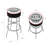 Swivel Upholstered Counter Stool with Metal Frame-21951893