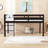 Twin Wood Loft Bed With Ladder & Guardrails, Low-Height Design-598824987