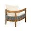 Duo de fauteuils club d'extérieur - Bois et eau - Housses de coussin pour plus de confort 2 pièces avec détails de corde de style moderne Mid-Century