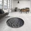 Tapis noir/gris tissé à la machine-660192094