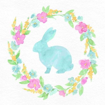 " Easter Wreath " Painting Print