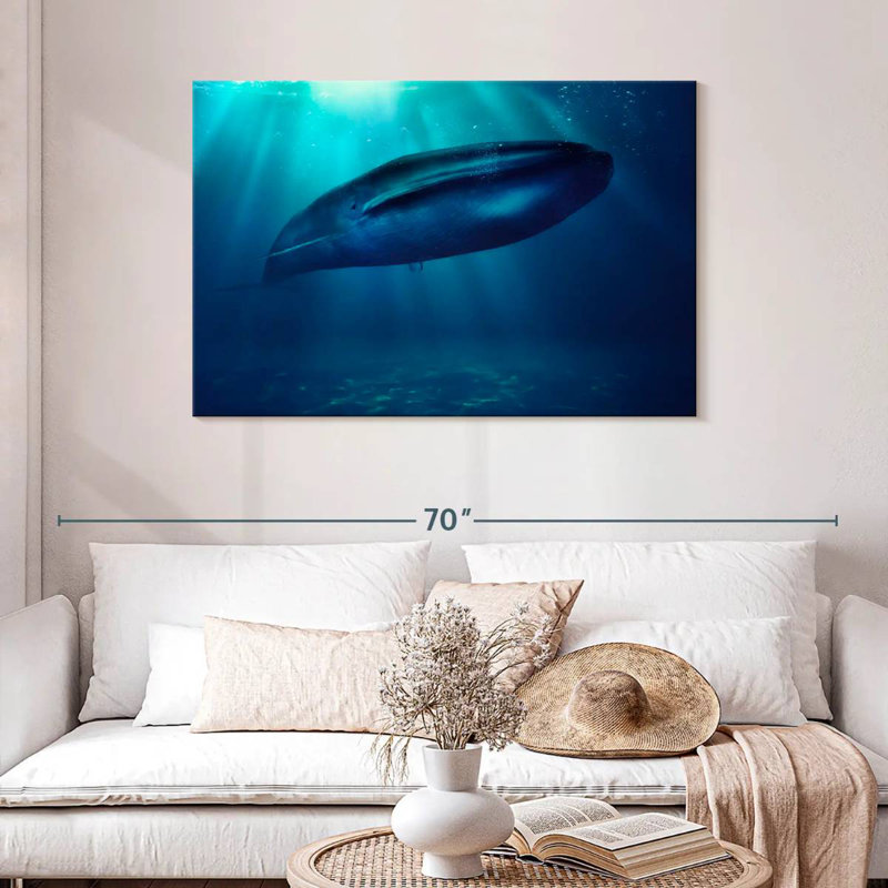 Brampt Blue Whale Underwater, 30'' H x 45'' W