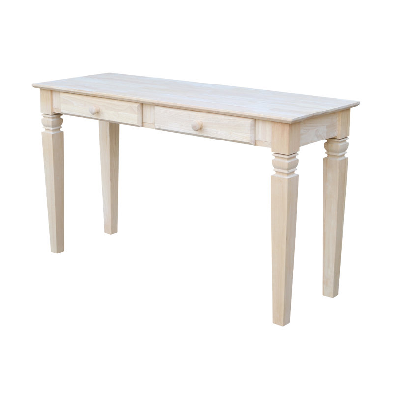 Console en bois massif Lowell, Brut